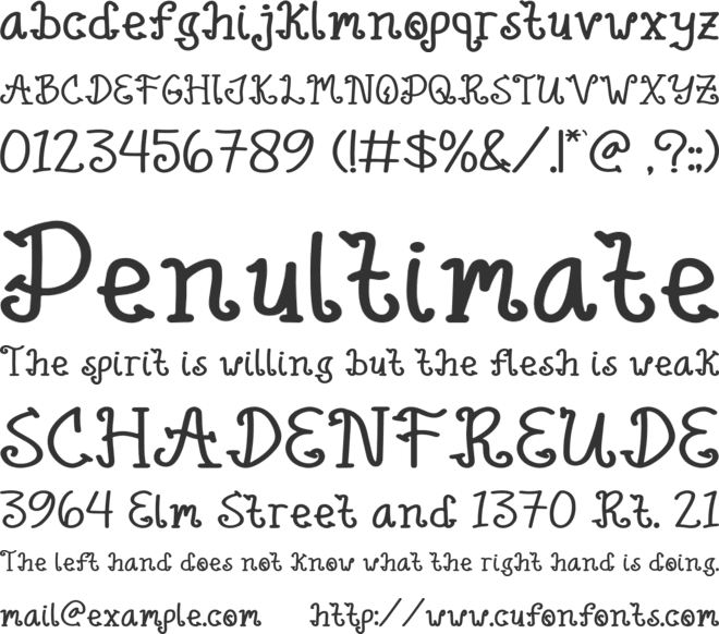 Rainbow Flower font preview