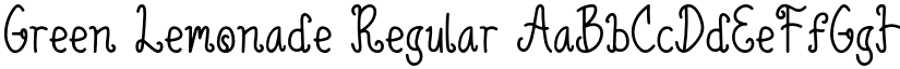 Green Lemonade Regular font