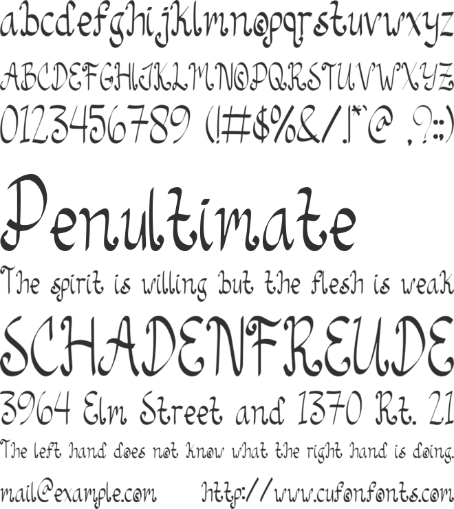 Sweet Coffee font preview