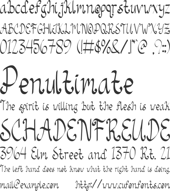 Sweet Coffee font preview