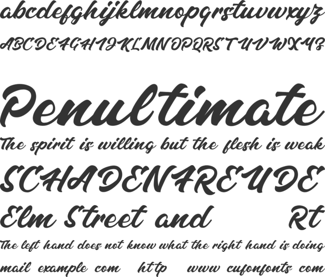 Calks Free font preview