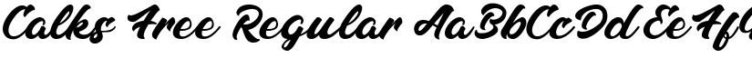 Calks Free Regular font