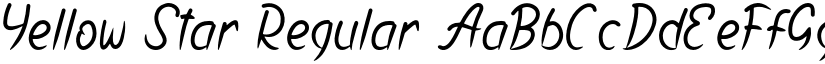 Yellow Star Regular font
