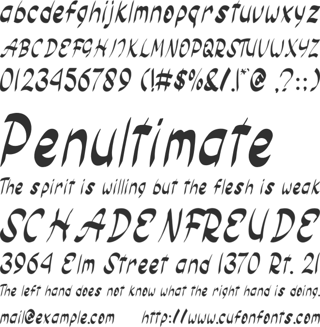 Monday Special font preview