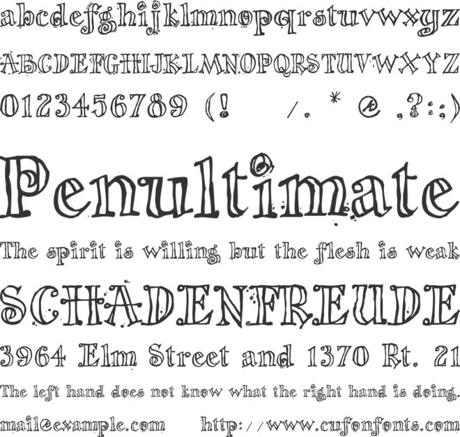 The Nigel Font font preview