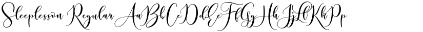 Sleeplesson Regular font