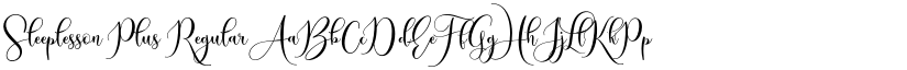 Sleeplesson Plus Regular font