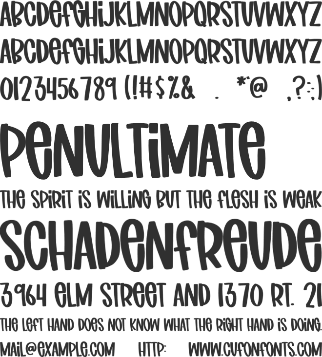 FB-MommaHero1 font preview
