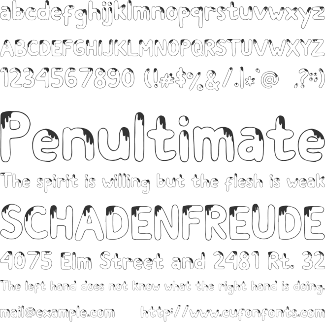 Melt Fuji font preview