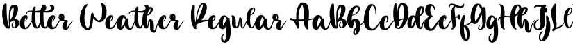 Better Weather Regular font