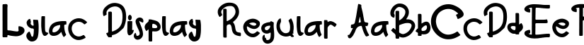 Lylac Display Regular font