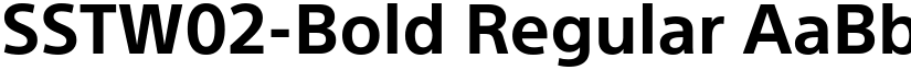 SSTW02-Bold Regular font
