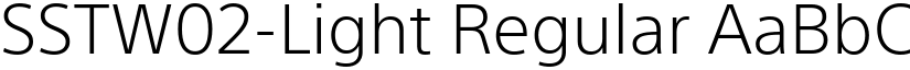 SSTW02-Light Regular font