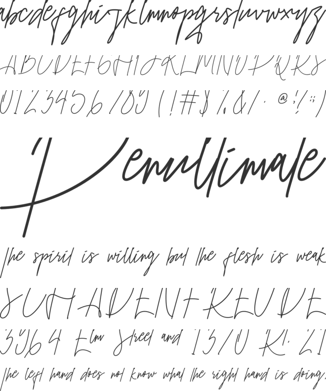 Pakotha font preview