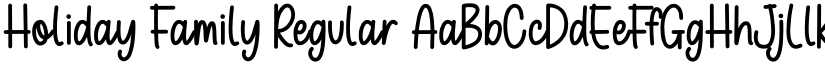 Holiday Family Regular font