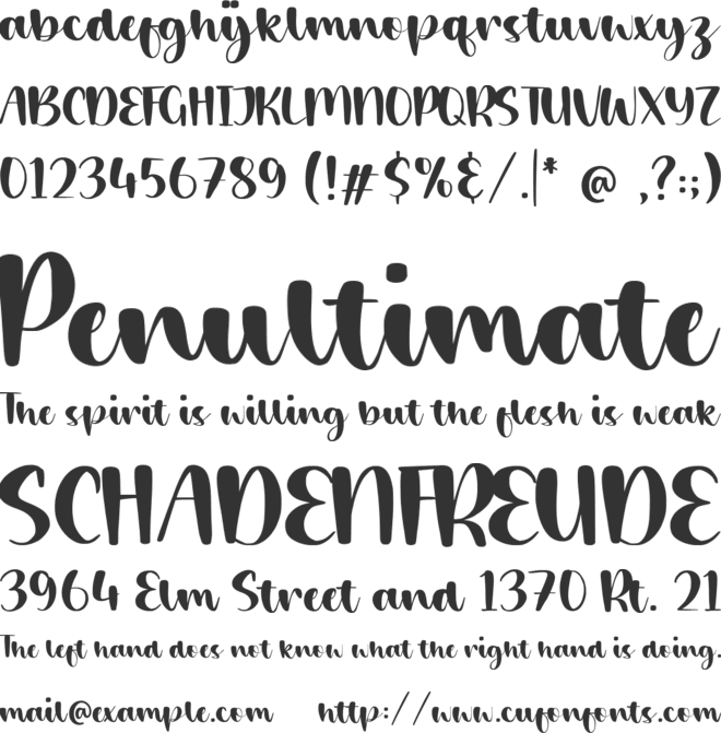 Cutie Biscuit font preview