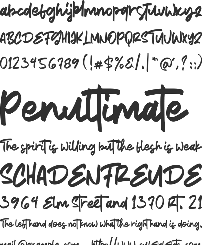 Thornton font preview