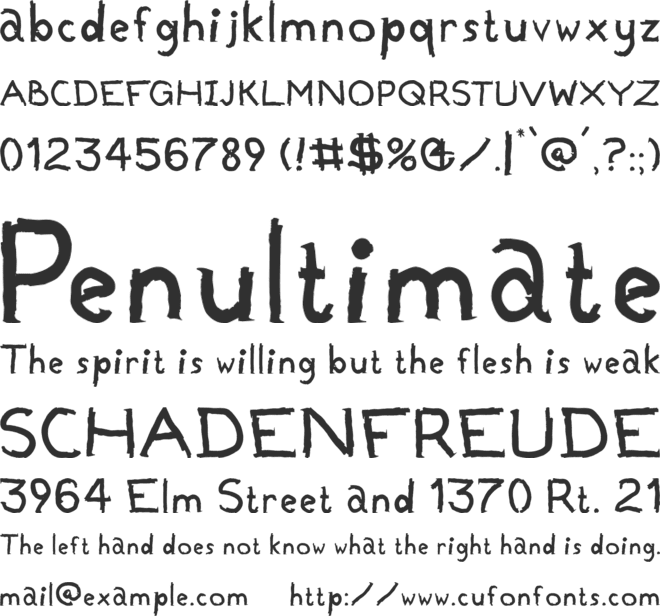 Turpentine font preview