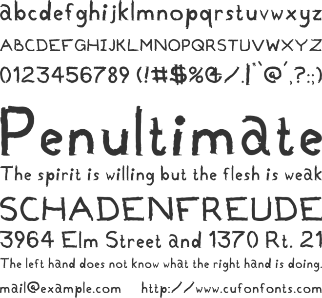 Turpentine font preview