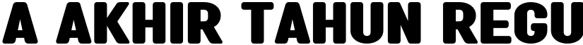 a Akhir Tahun Regular font