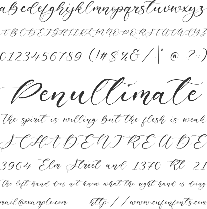 Exotic Necklace font preview
