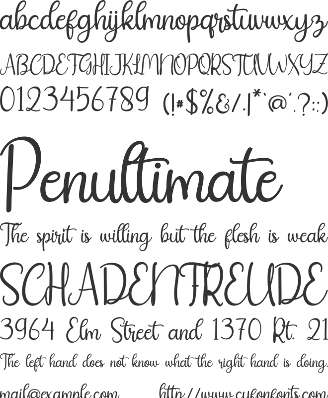 christday font preview