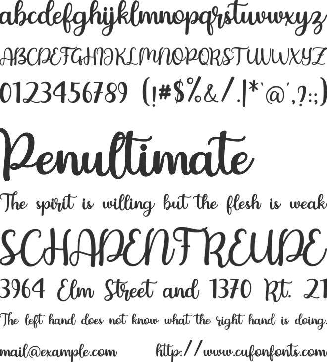 Valentday font preview