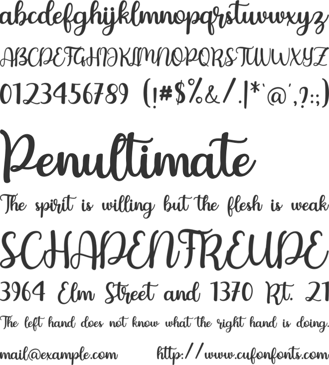 Valentday font preview