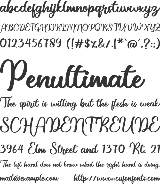 Wallenton font preview