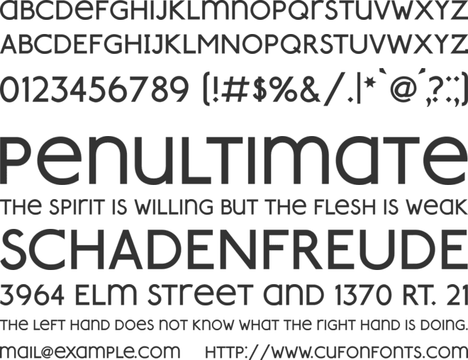 Bute Sans font preview