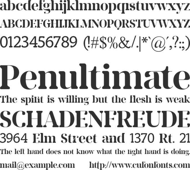 Manky font preview