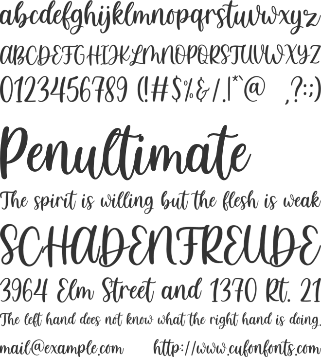Bernadette font preview