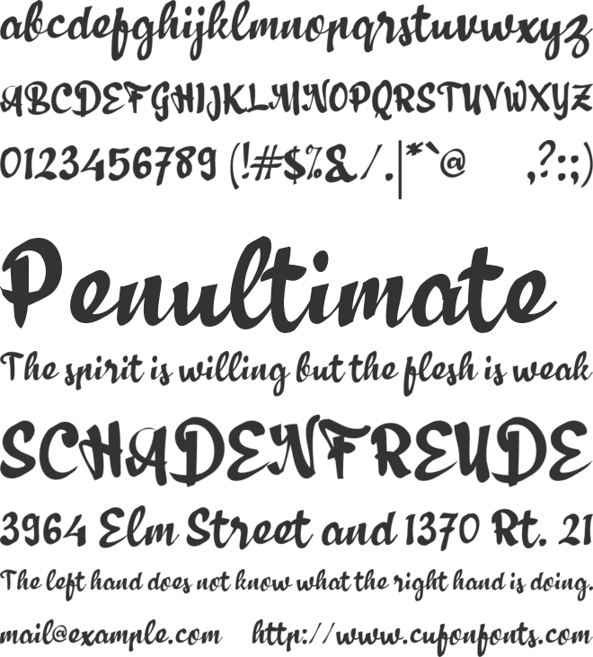 a Arus Balik font preview