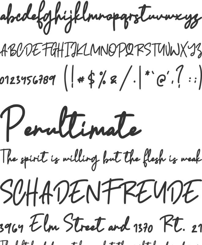 Nutricional font preview