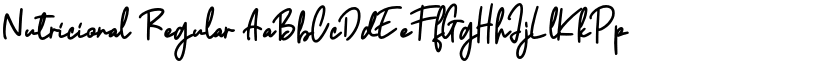 Nutricional Regular font