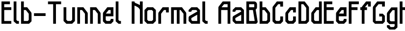 Elb-Tunnel Normal font