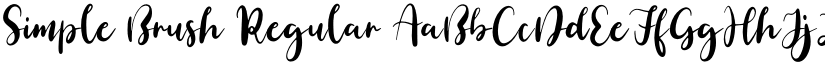 Simple Brush Regular font