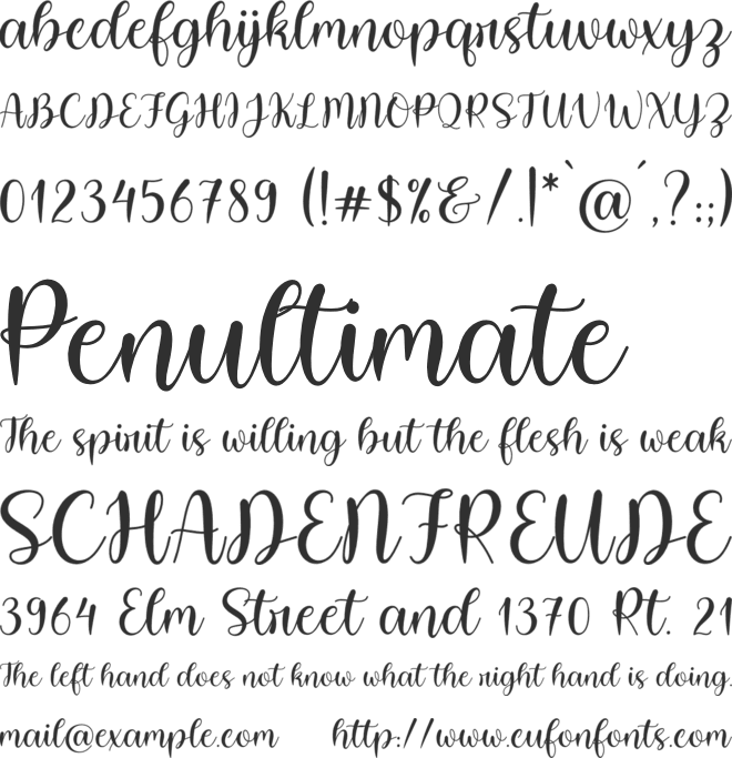 Butter Pastry font preview