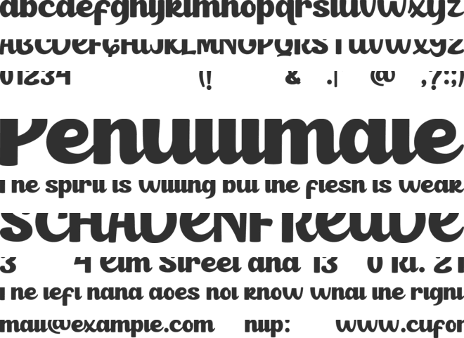 Cheerful Dynamite font preview
