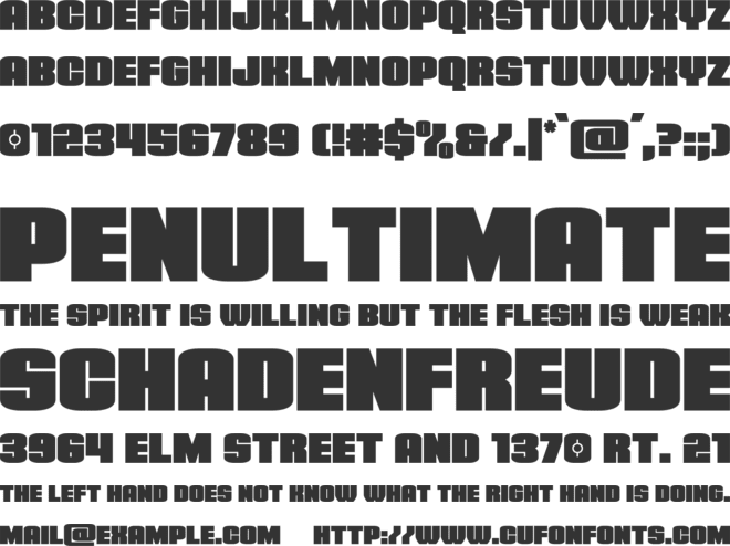 Elephant Gun font preview