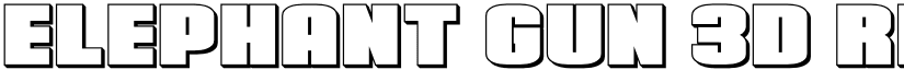Elephant Gun 3D Regular font