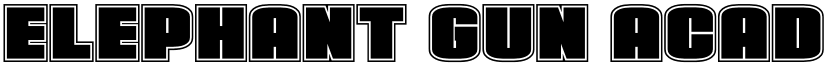 Elephant Gun Academy Regular font