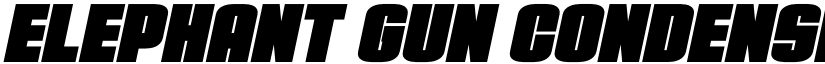 Elephant Gun Condensed Italic Regular font