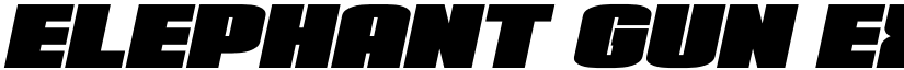 Elephant Gun Expanded Italic Regular font