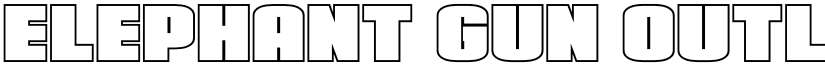 Elephant Gun Outline Regular font