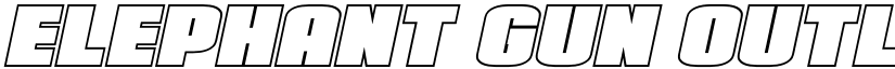 Elephant Gun Outline Italic Regular font