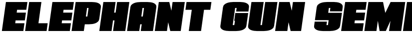 Elephant Gun Semi-Italic Regular font