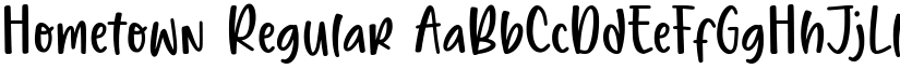 Hometown Regular font