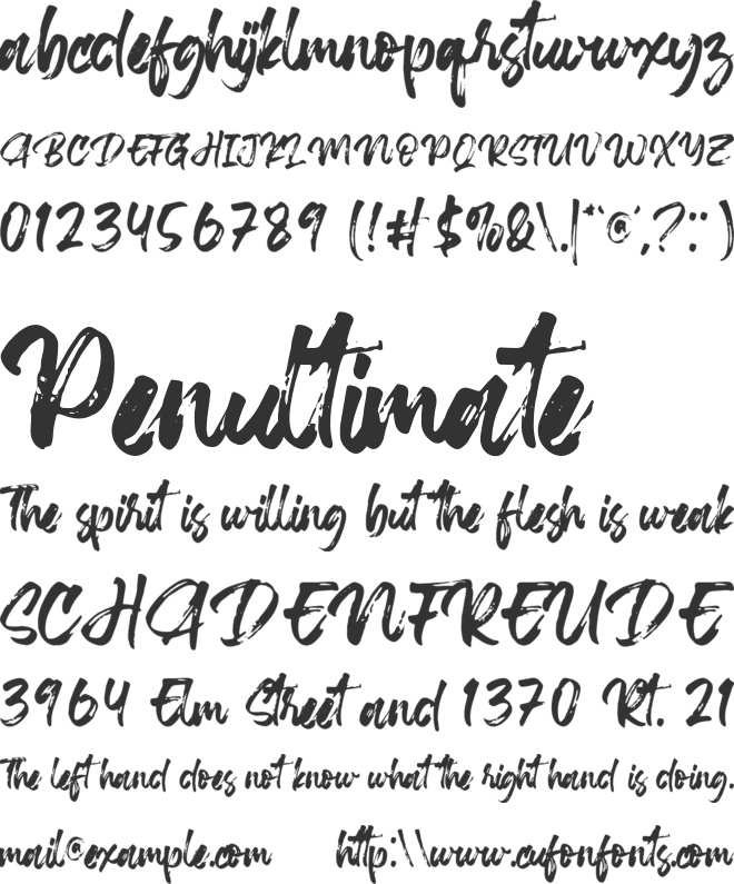 Fartales font preview