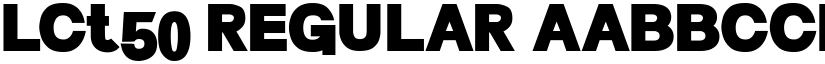 LCt50 Regular font